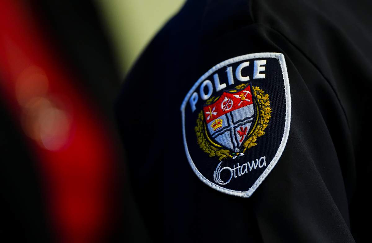 An Ottawa Police Service patch is seen on an officer's uniform in Ottawa on Friday, March 7, 2025. 