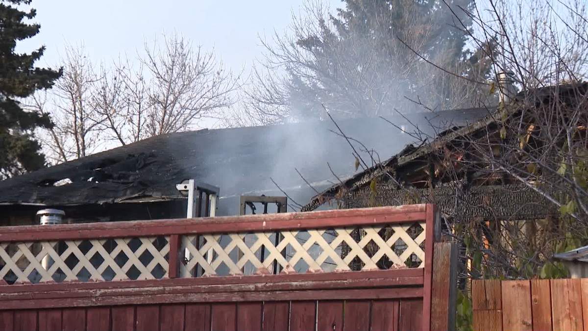 The Calgary fire department says this house, located in the 200 block of Rundlewood Close, will need to be torn down after it was severely damaged by fire Tuesday afternoon.