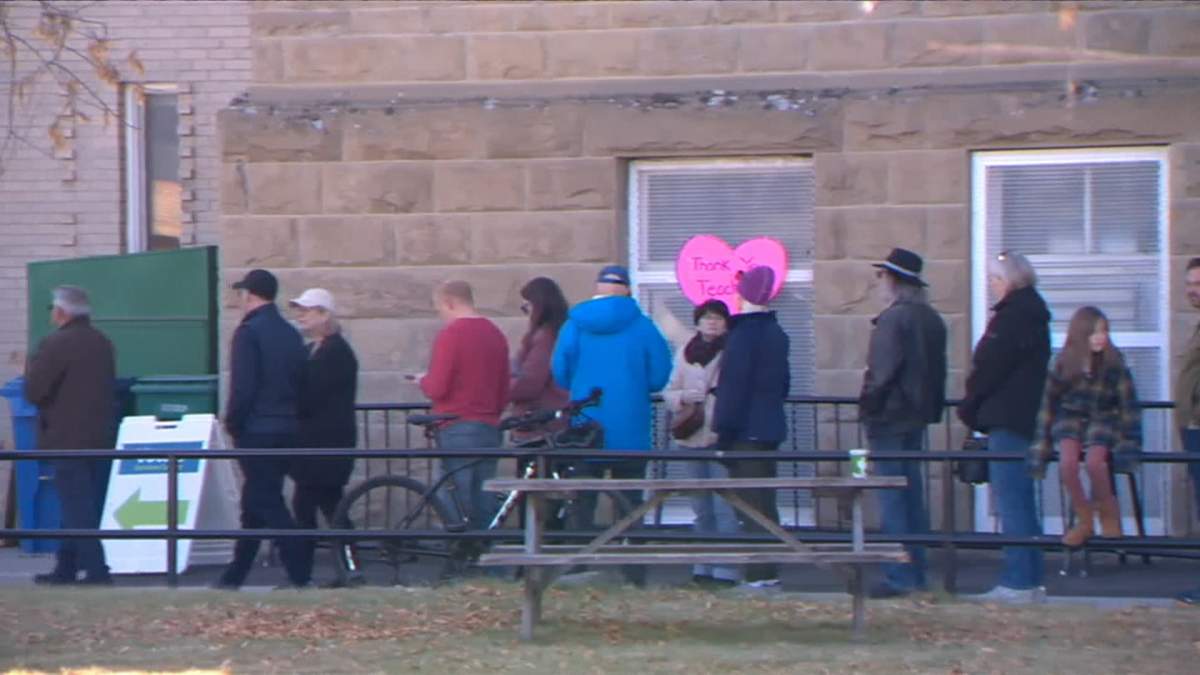 Some voters in both Calgary and Edmonton told Global News, the lineups at some polls were so long, the decided not to vote.