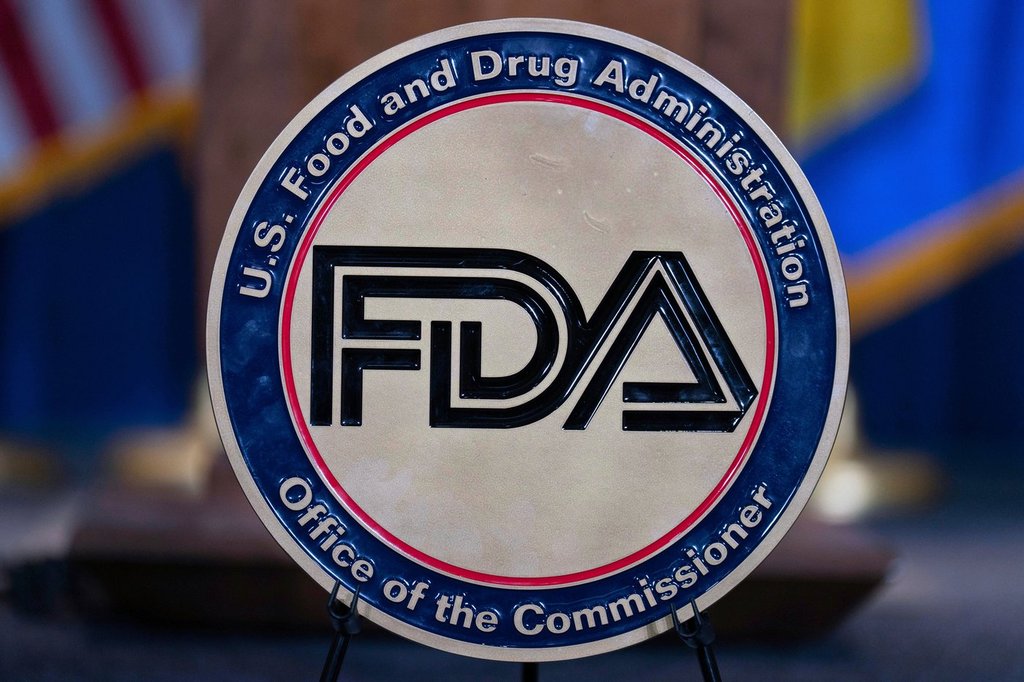 FILE - The Food and Drug Administration seal is seen at the Hubert Humphrey Building Auditorium in Washington, April 22, 2025. (AP Photo/Jose Luis Magana, File).