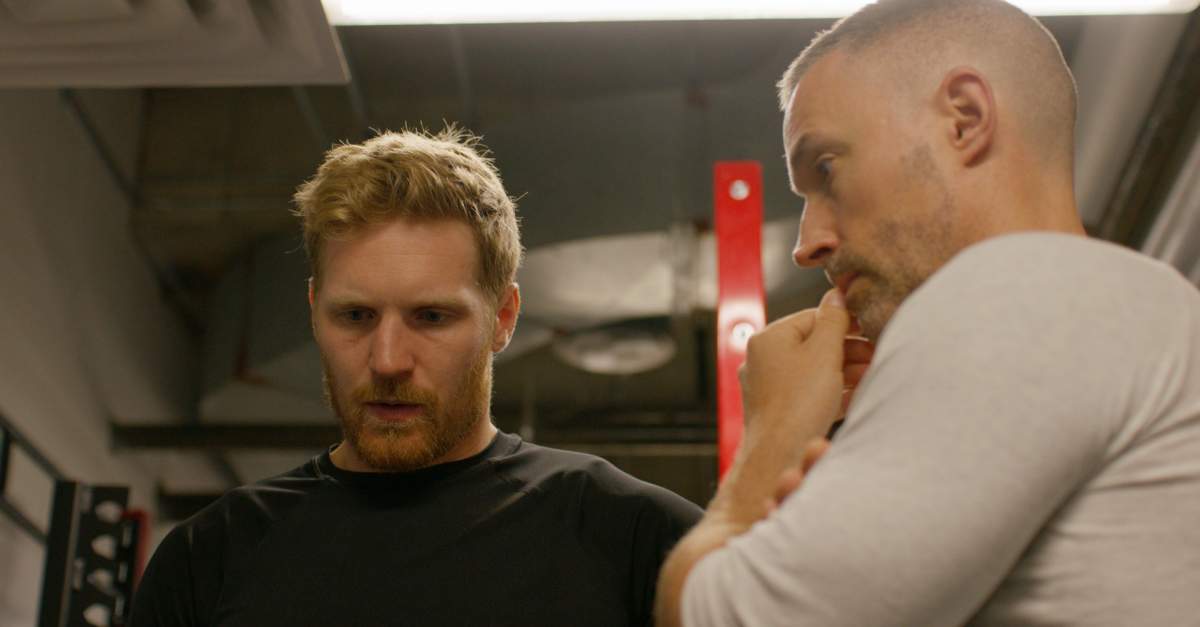 Colorado Avalanche forward Gabriel Landeskog and University of Calgary’s Dr. Matthew Jordan are shown at the University of Calgary’s Integrative Neuromuscular Sport Performance Lab (INSPL) in this undated handout photo.