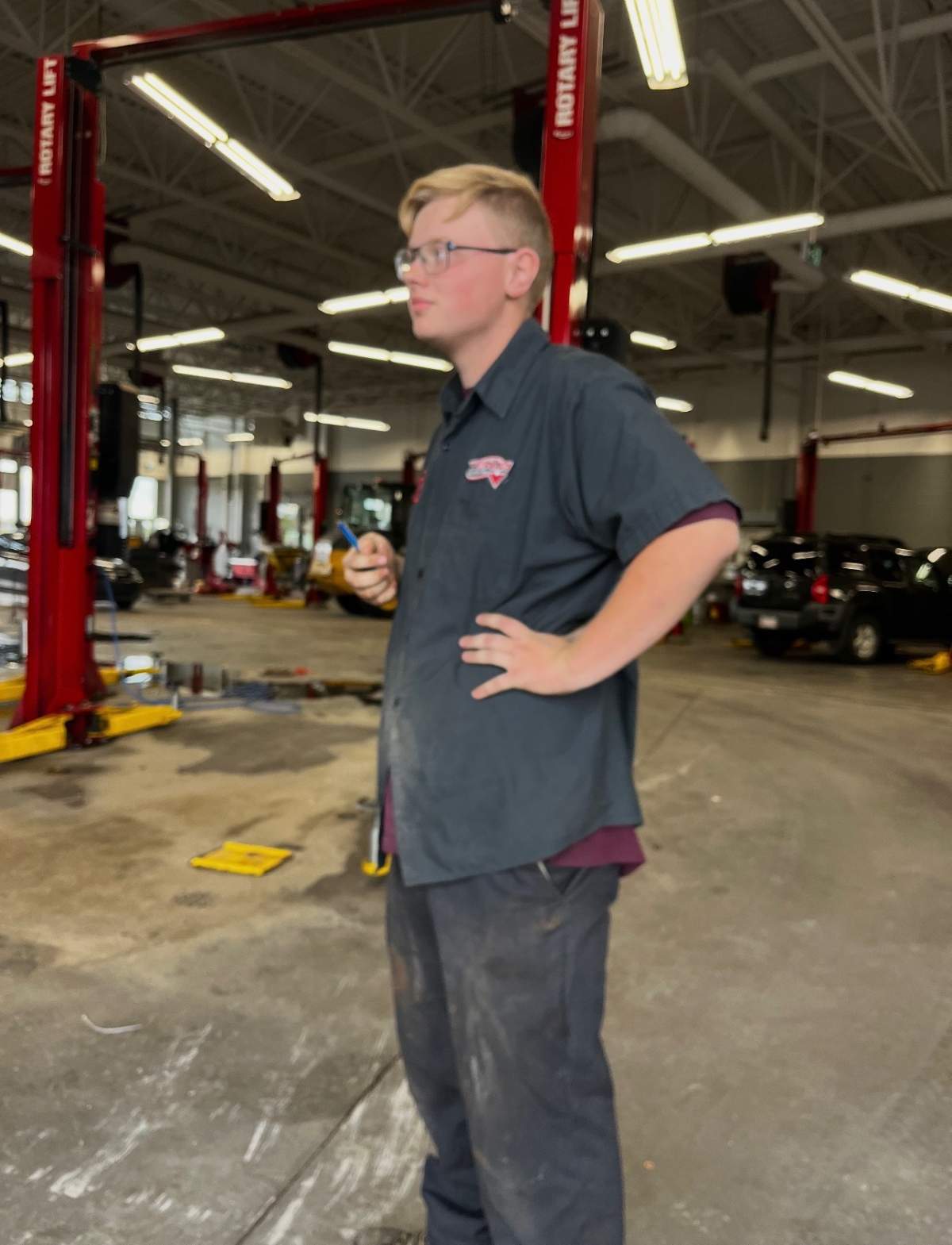 Undated photo of Caleb Berry, 21, at work in Nisku.