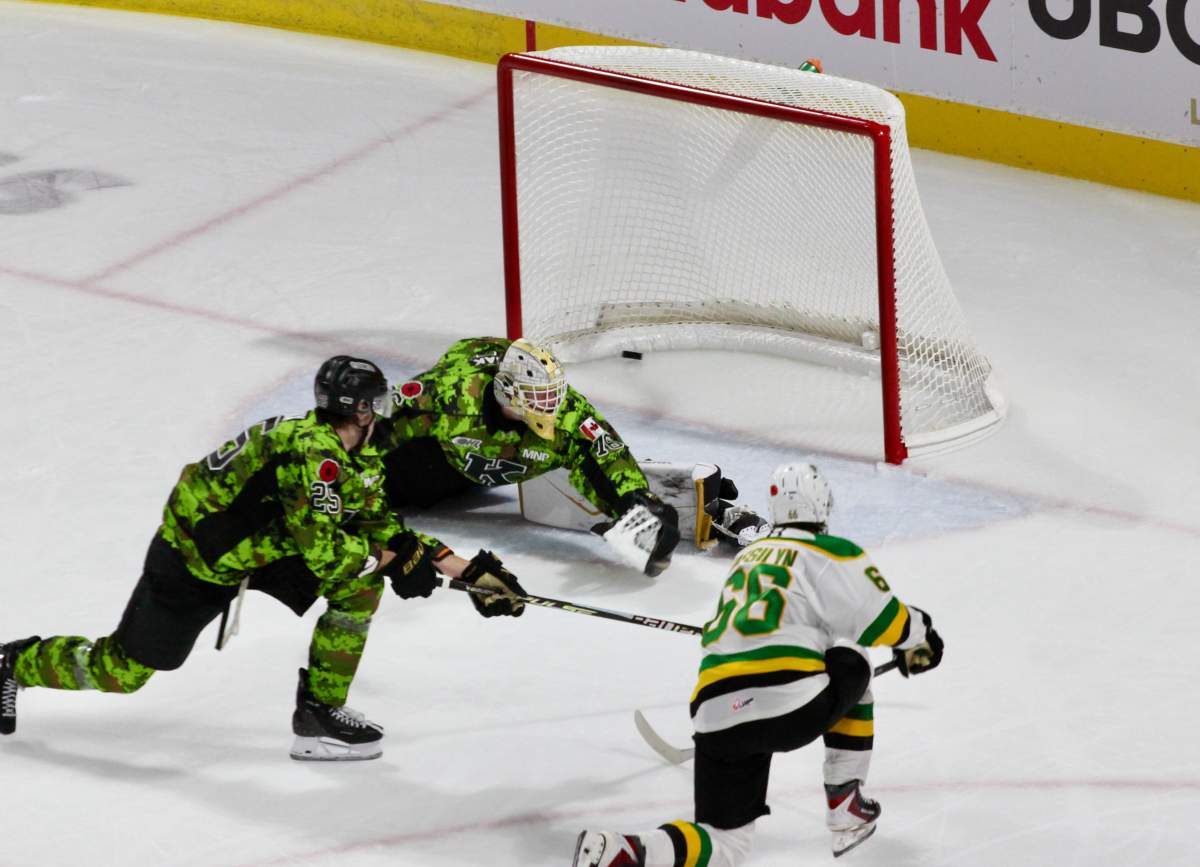 Braidy Wassilyn scores his second goal of the night.