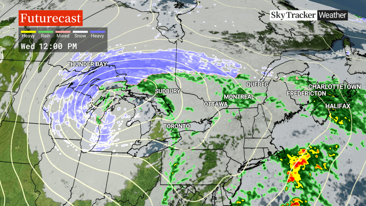 Futurecast of weather system Wednesday 26, 2025