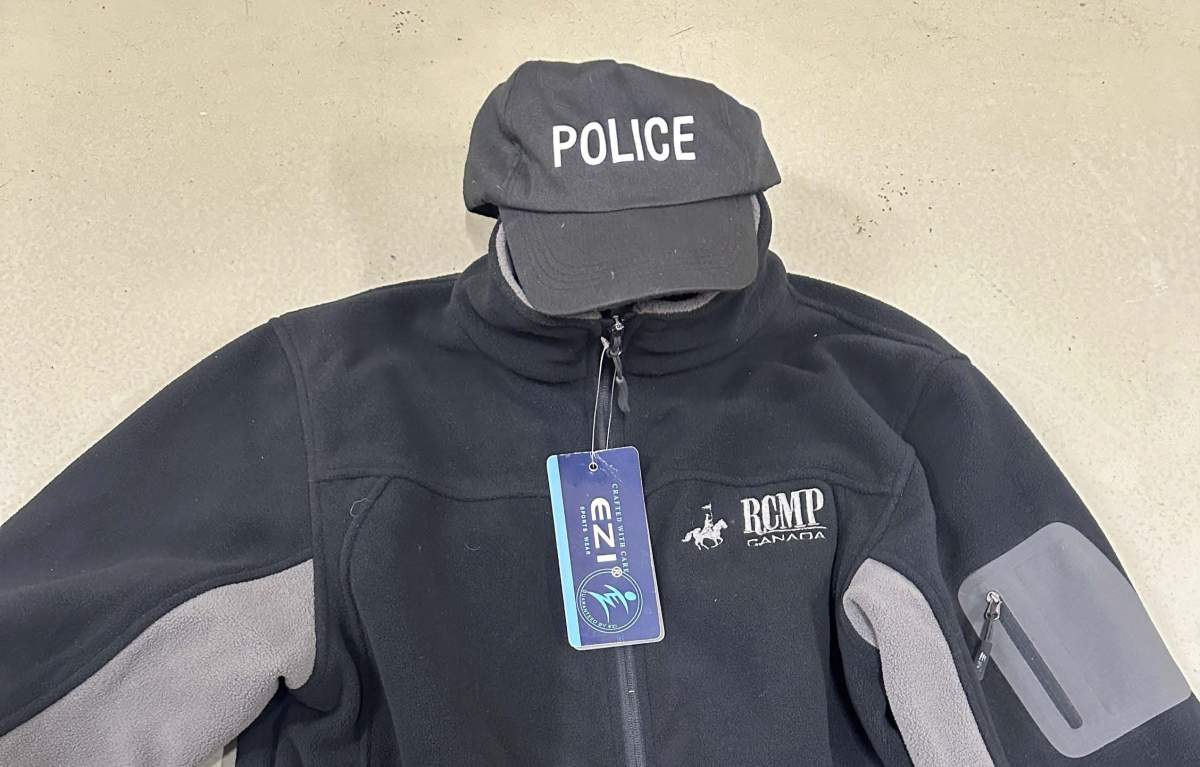 Manitoba RCMP say a man accused of a West St. Paul break-in was wearing these items and identified himself as a police officer.