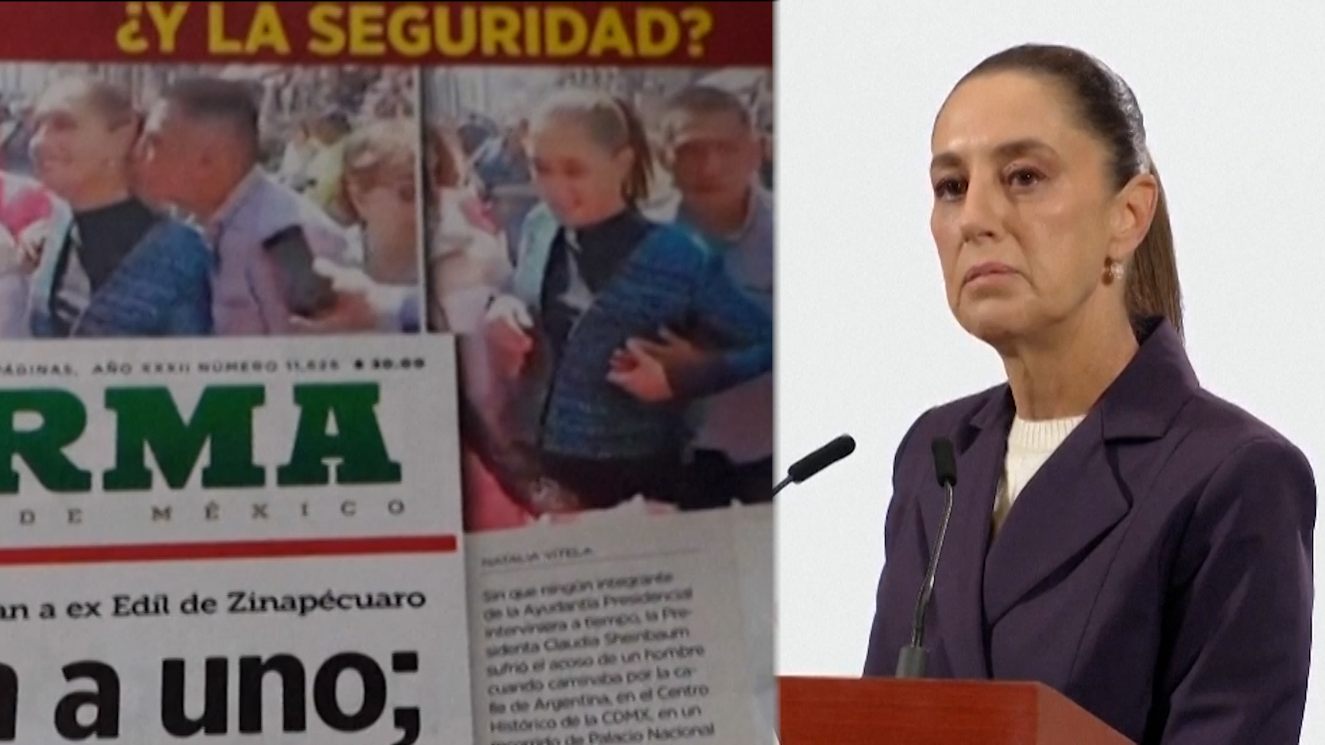 Mexico president Sheinbaum groped in the street, man arrested and charged