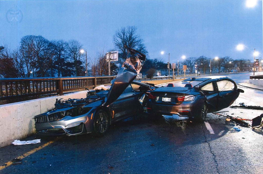 Image from the scene following the collision.