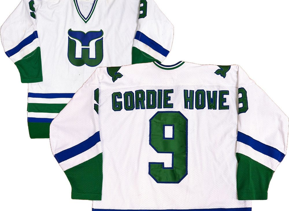Gordie Howe's last game-worn NHL sweater is among the items up for auction.