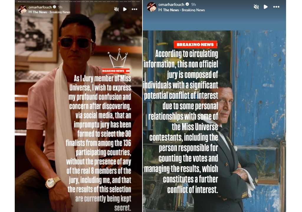 A screenshot of Omar Harfouch's Instagram Stories,