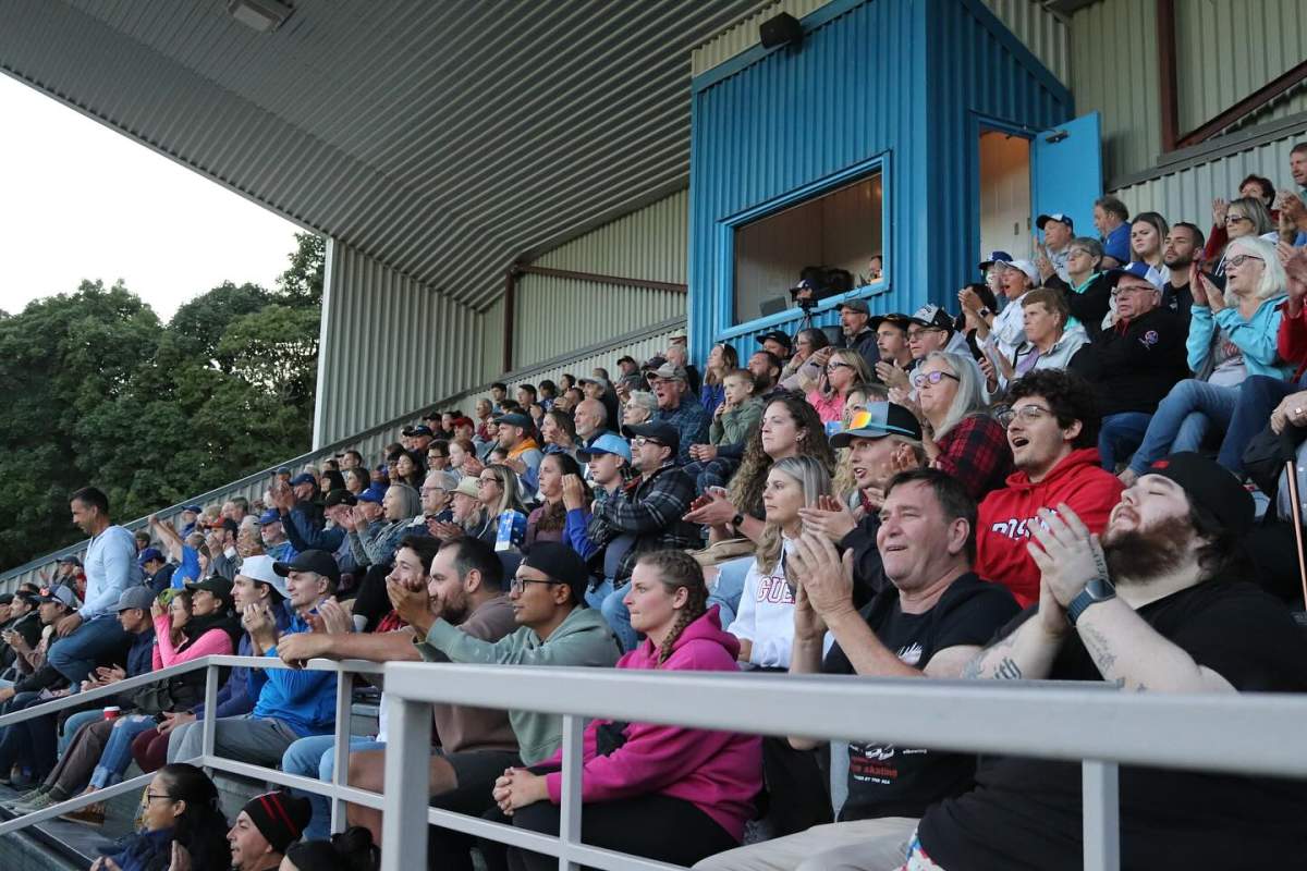 Fans pack the stands at a Guelph Royals game in the summer of 2025.