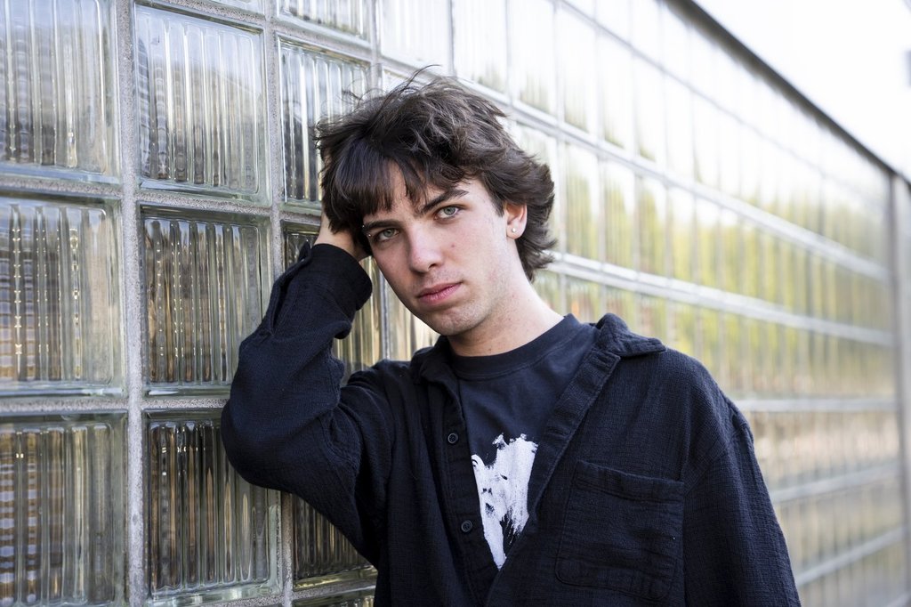 Joshua Bujold, a 17-year-old psychology student,  photographed outside Dawson College, in Montreal on Wednesday, Oct. 1, 2025. THE CANADIAN PRESS/Christopher Katsarov.