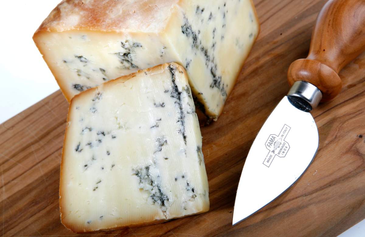 Smoked blue cheese photographed in Toronto, Ontario Canada.