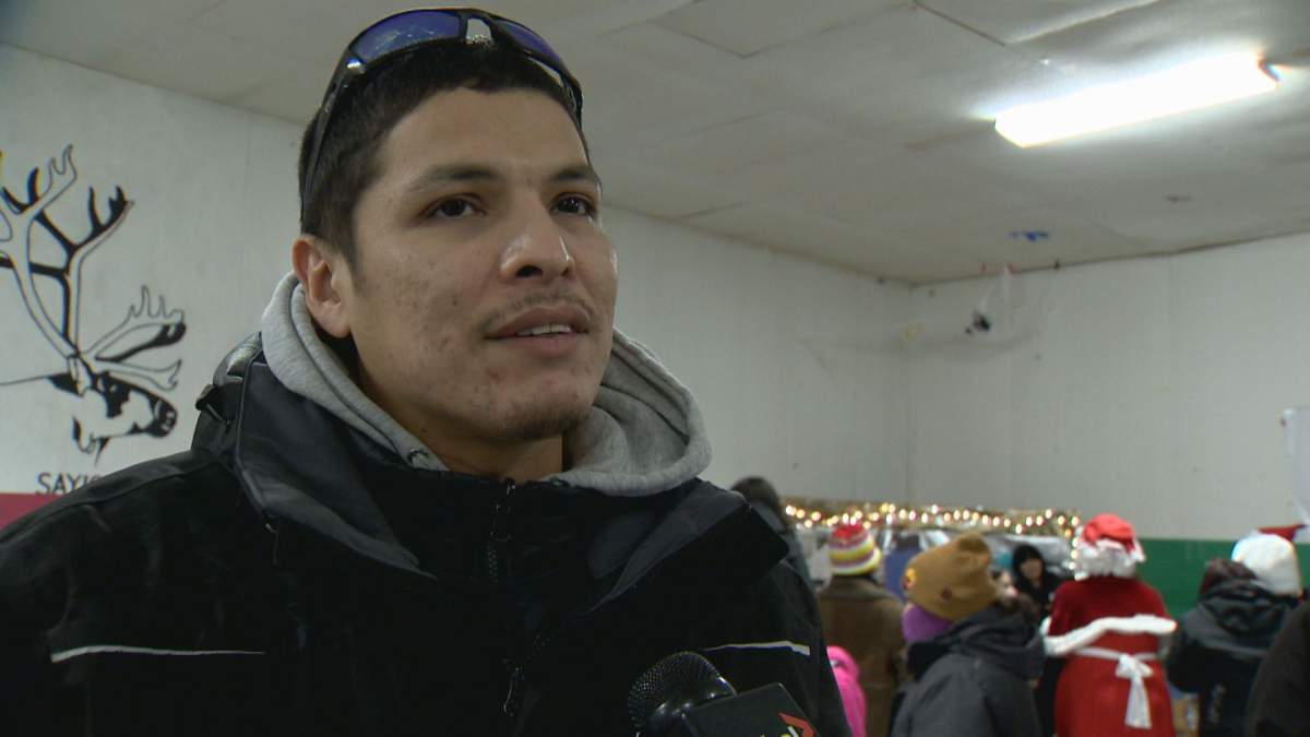 Sayisi Dene First Nation Coun. Corey Cheekie says the visit by the MKO Santa Express to the community goes beyond taking photos with Santa.