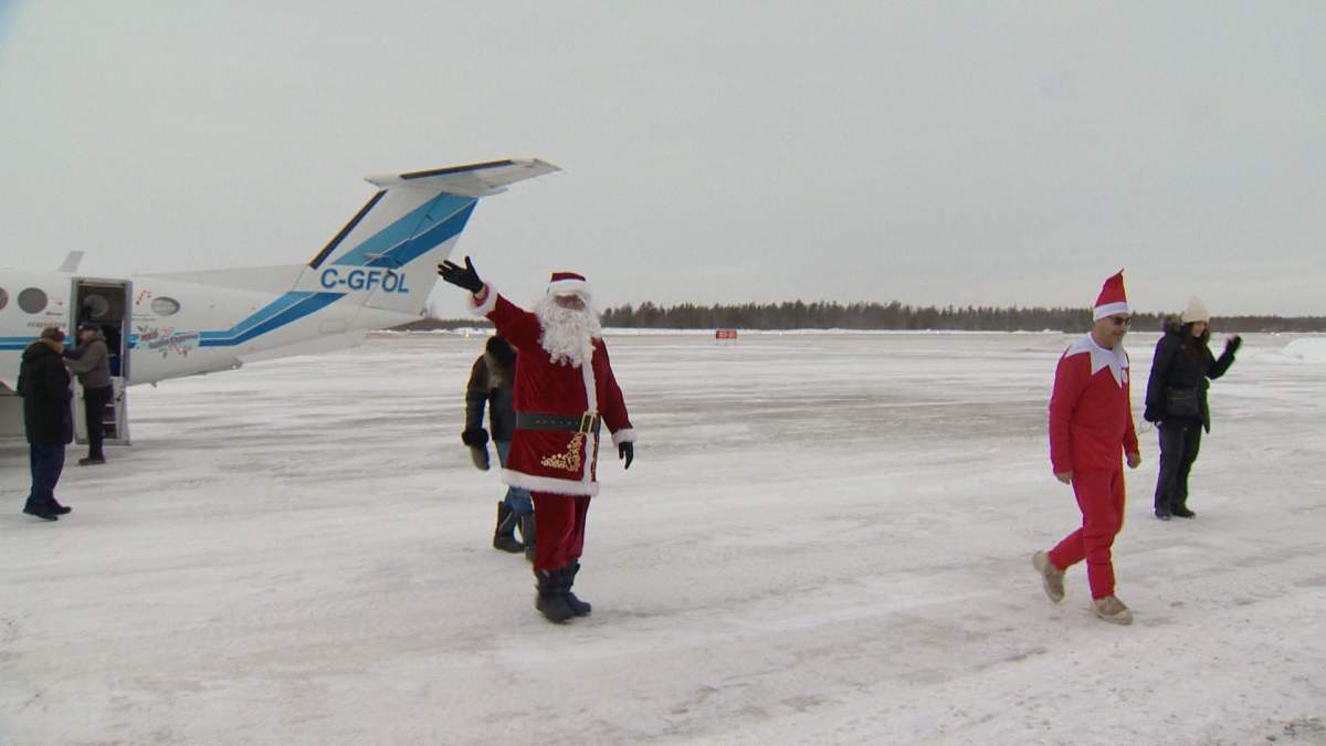 Manitoba Keewatinowi Okimakanak and Perimeter Aviation have been running the Santa Express since 2009.