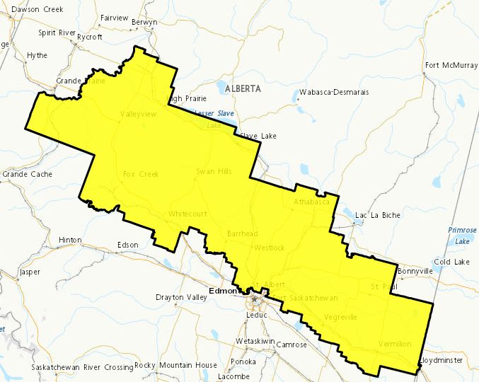 Sturgeon County fire truck rolls off road amid freezing rain north of Edmonton - image