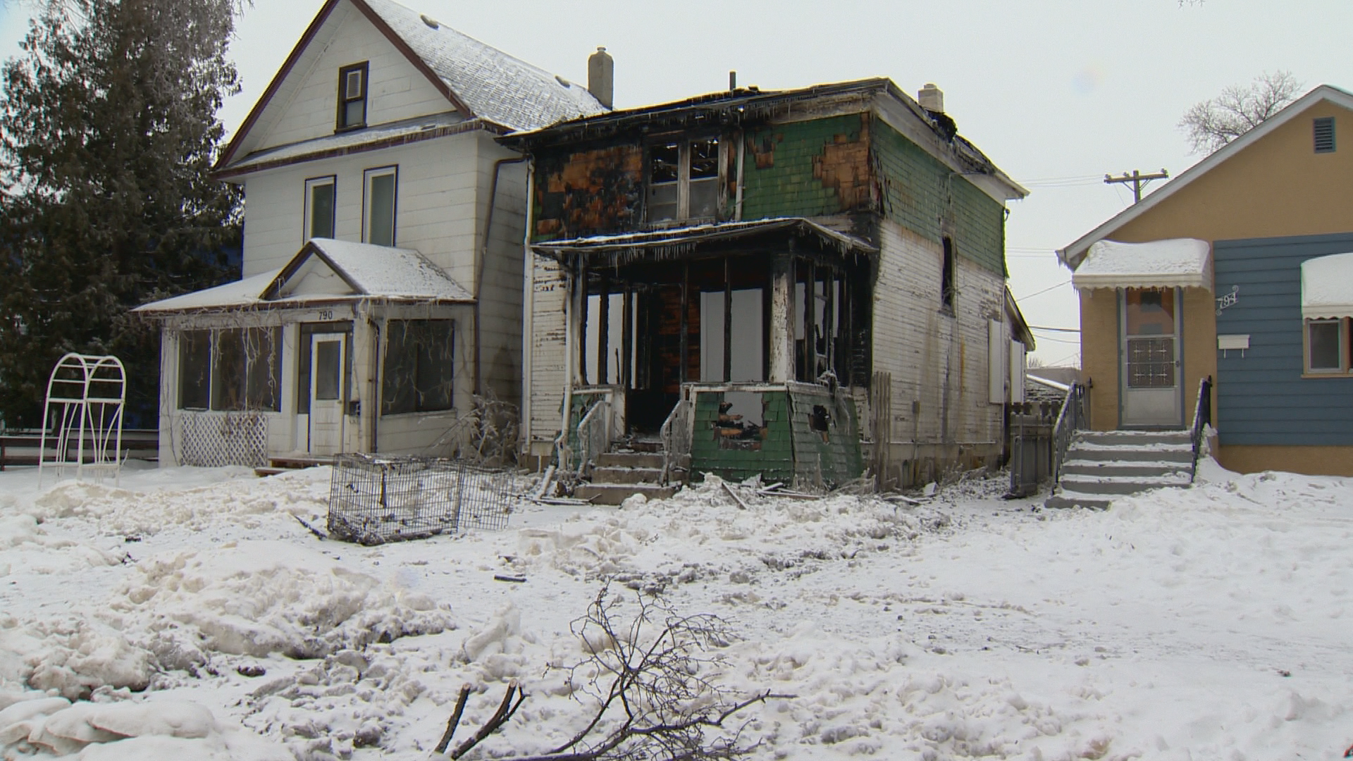 A Nassau Street home was engulfed in flames Tuesday, leaving one man dead and sending three other residents to hospital. Winnipeg Police say the cause of the fire is under investigation.