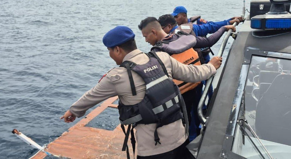 Indonesian rescuers searched near Komodo National Park after a tour boat sank, leaving a Spanish soccer coach and three children missing amid rough seas and poor visibility.