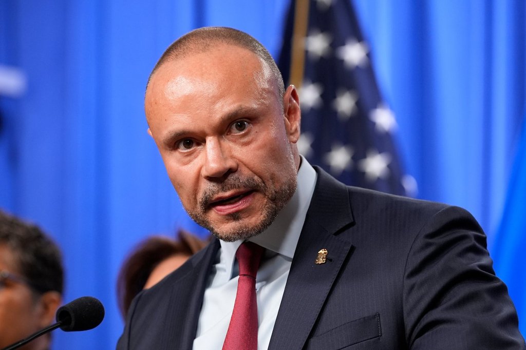 Dan Bongino, FBI deputy director, speaks during a news conference at the Department of Justice, Thursday, Dec. 4, 2025, in Washington. (AP Photo/Alex Brandon).