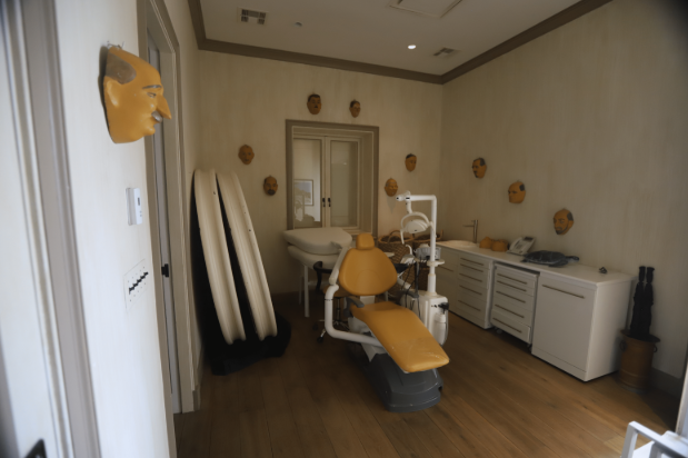 A photo of a dentist office on Epstein's property.