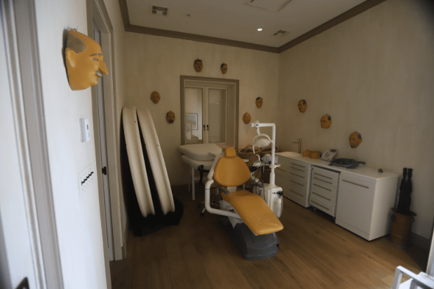 A photo of a dentist office on Epstein's property.