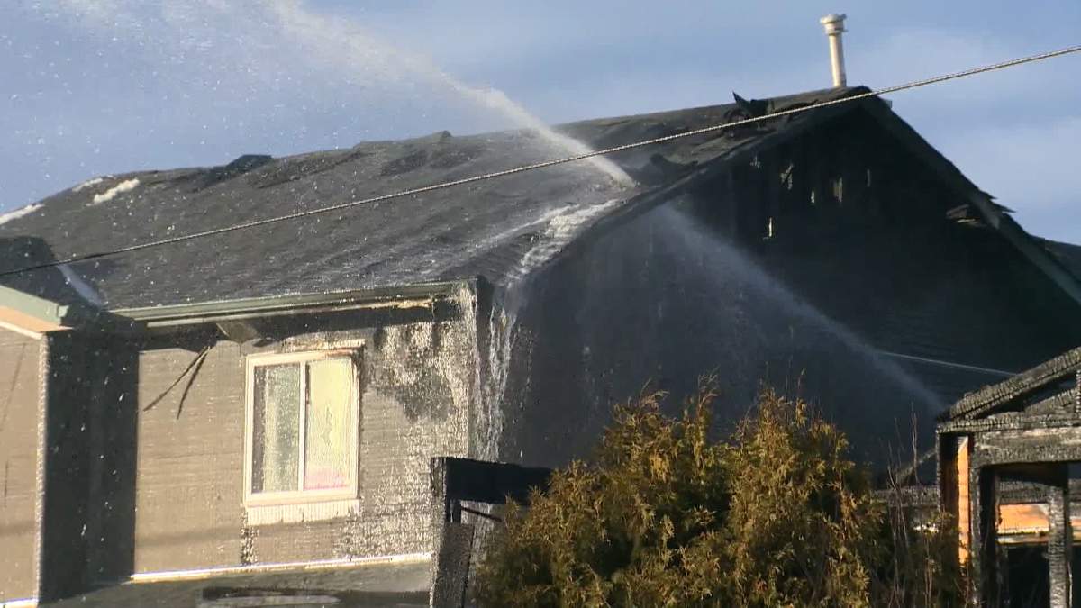 While one of the homes sustained extensive damage from the fire, firefighters were able to contain it mostly to the attic area of the second home.
