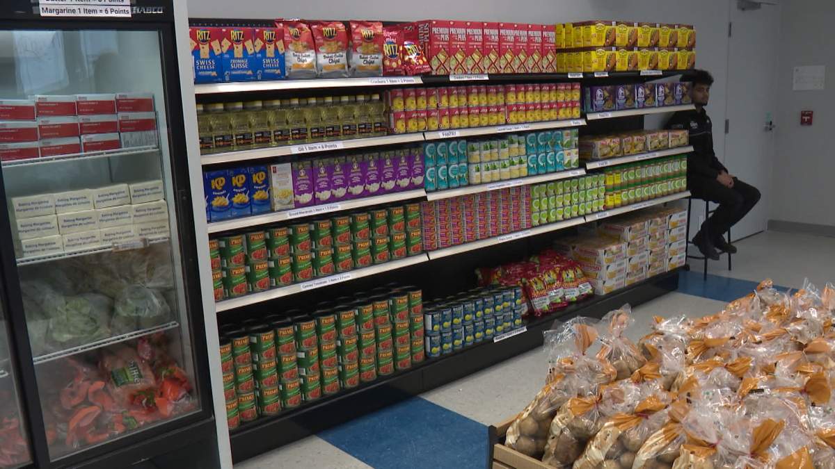 The Calgary food bank's new location in the city's downtown, offers clients a similar experience to shopping at a normal grocery store.
