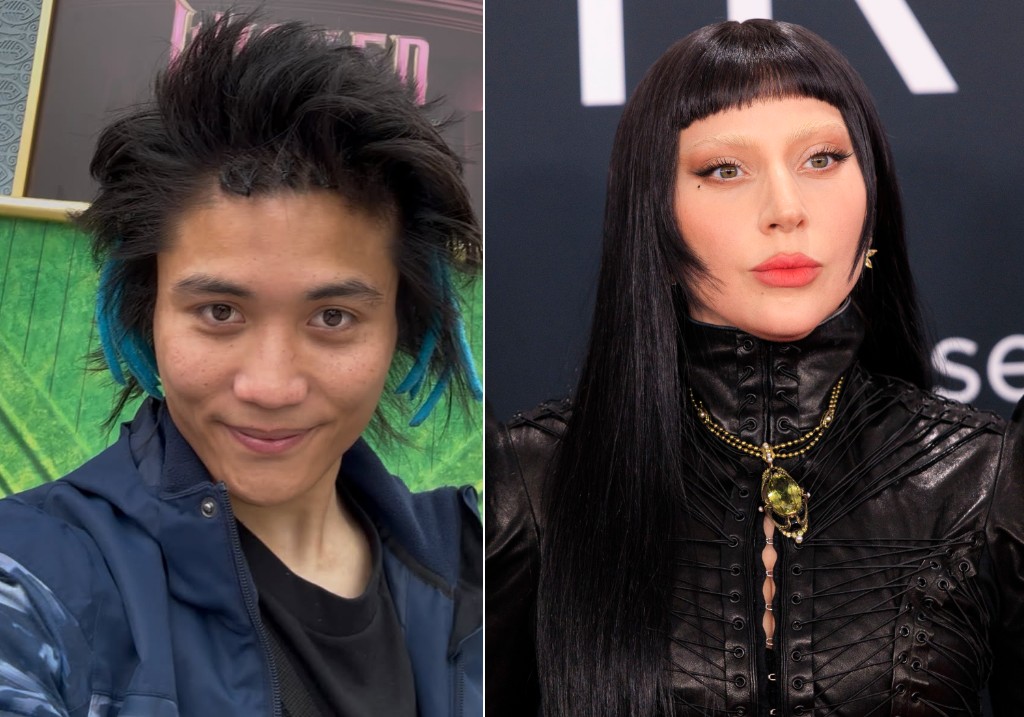 (L-R:) Australian social media prankster Johnson Wen and Lady Gaga.