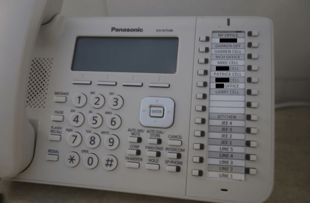 A photo of a phone on Epstein's property.