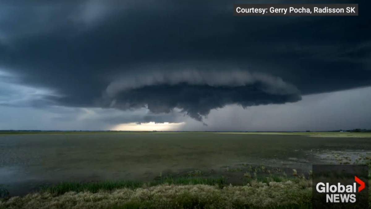 The storms that swept across the prairies on Aug. 20 and 21 also included several confirmed reports of funnel clouds touching down.