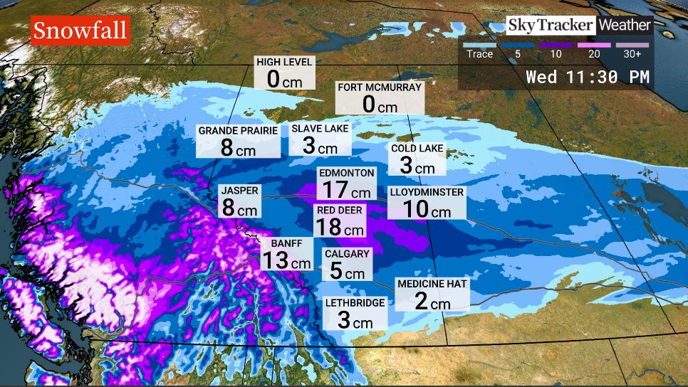 While a white Christmas is in the forecast for most of Alberta, Environment Canada says it won't be a "perfect" Christmas.