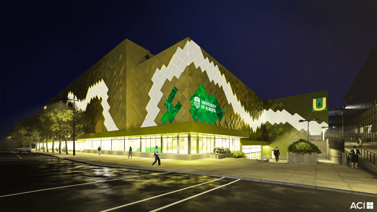Rendering of renovations planned for the Butterdome (Universiade Pavilion) on the University of Alberta campus in Edmonton, Alta.