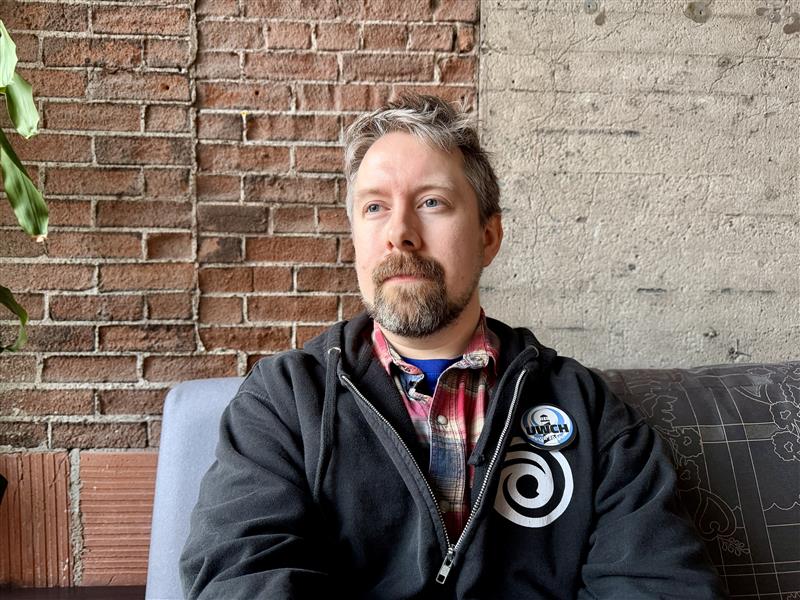 Jon Huffman worked at Ubisoft as a video game programmer for four years. He was laid off, along with his 70 colleagues, Wednesday.