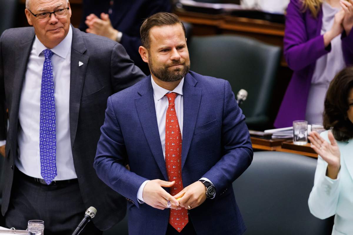 PC MPP David Piccini attends Question Period at Queen’s Park in Toronto on Tuesday, May 13, 2025.
