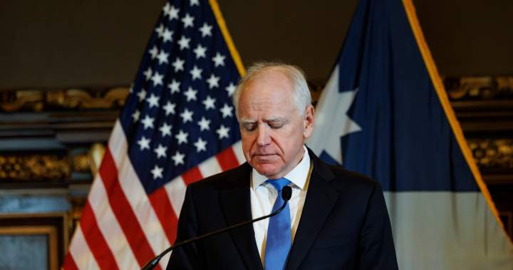 Губернаторът на Минесота Тим Уолц обяви в понеделник че прекратява