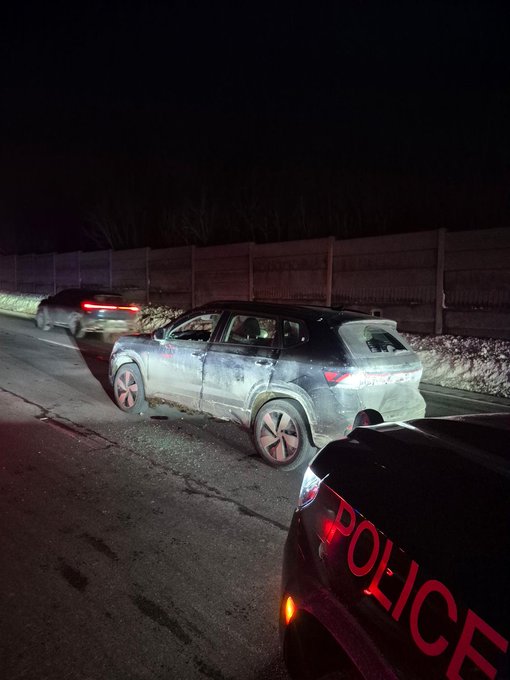A 23-year-old Kitchener man has been charged with impaired driving after police found him asleep behind the wheel in the middle lane of Highway 403 in Hamilton late Thursday.