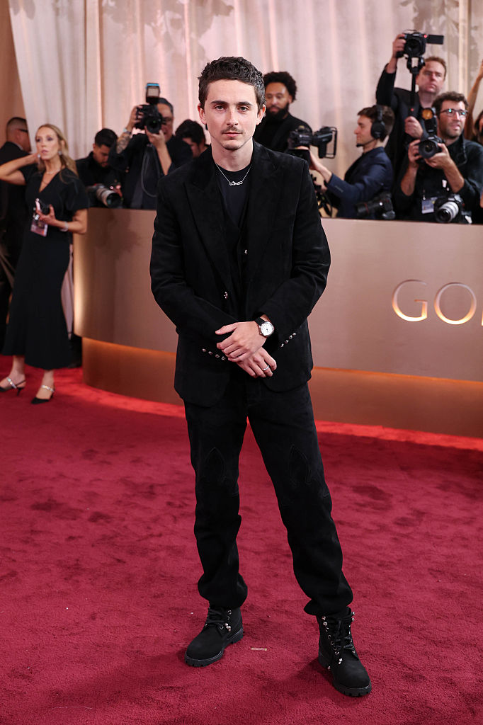 Timothée Chalamet at the 83rd Annual Golden Globes.