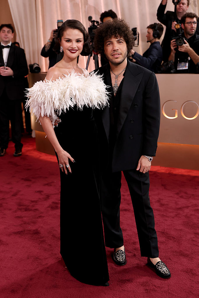 Selena Gomez and Benny Blanco attend the 83rd annual Golden Globe Awards.