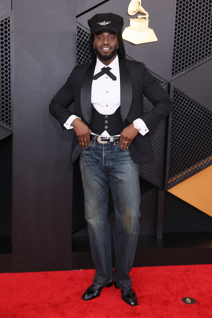 US singer Shaboozey arrives for the 68th Annual Grammy Awards at the Crypto.com Arena in Los Angeles on February 1, 2026.