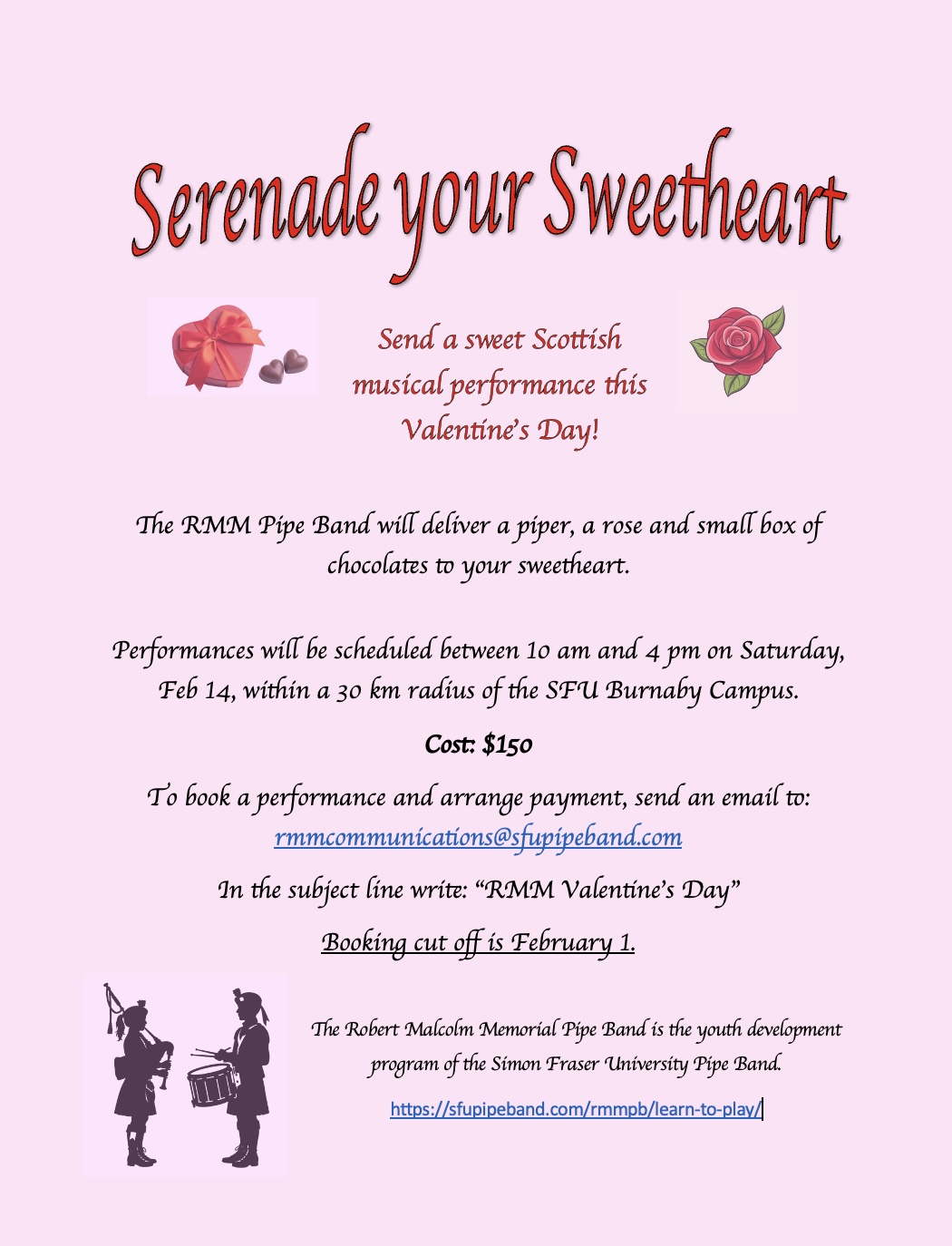 Serenade your sweetheart fundraiser - image