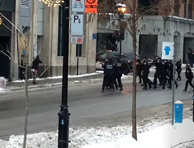 Police allege a 34-year-old man was acting aggressively toward officers and that they were not able to de-escalate the situation. At least a dozen officers served as backup.