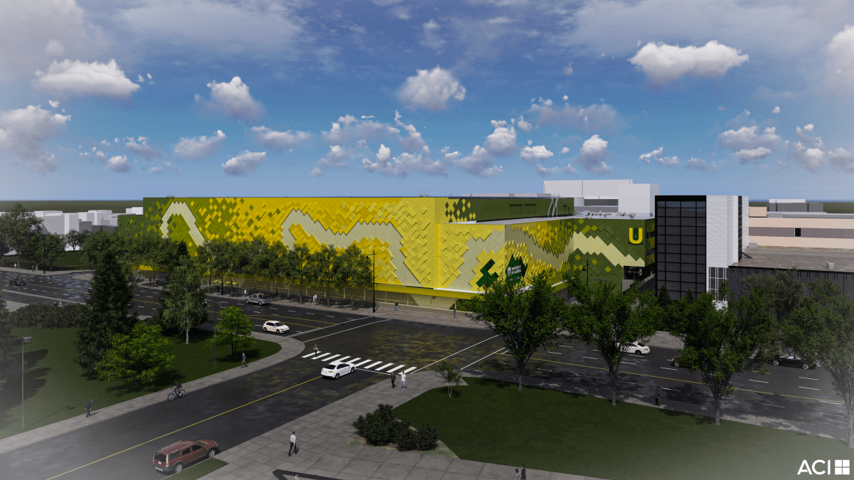 Rendering of renovations planned for the Butterdome (Universiade Pavilion) on the University of Alberta campus in Edmonton, Alta.