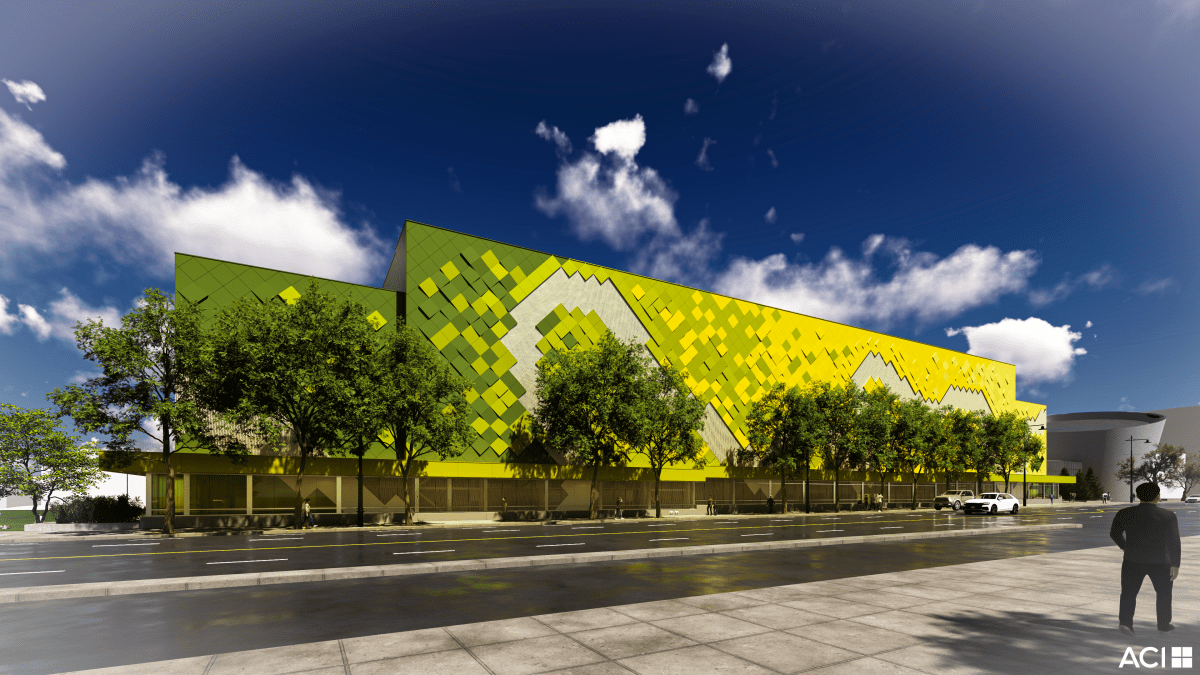 Rendering of renovations planned for the Butterdome (Universiade Pavilion) on the University of Alberta campus in Edmonton, Alta.