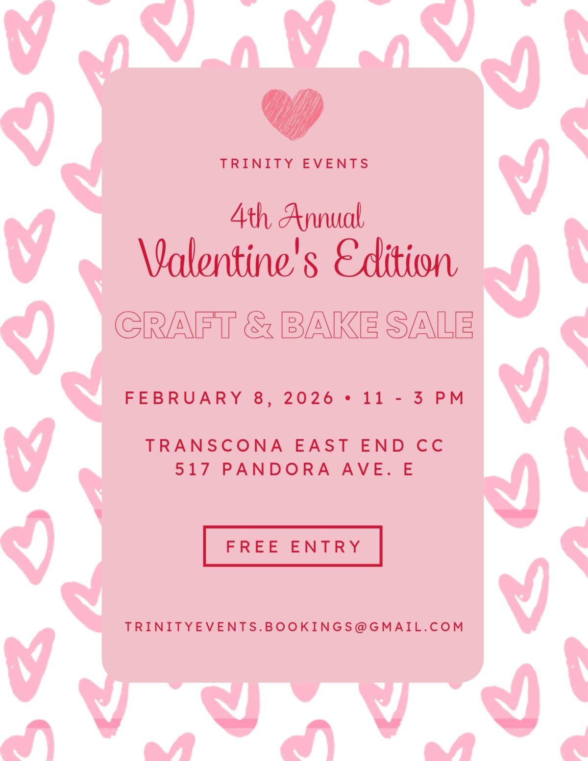 4th Annual Valentine’s Edition Craft & Bake Sale - image