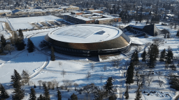 A photo of the exterior of the Coronation Park Sports and Recreation Centre.