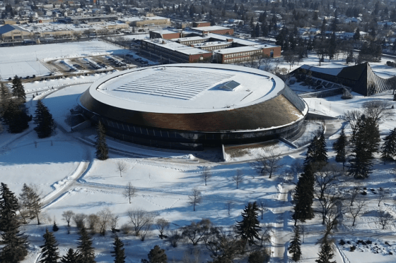A photo of the exterior of the Coronation Park Sports and Recreation Centre.