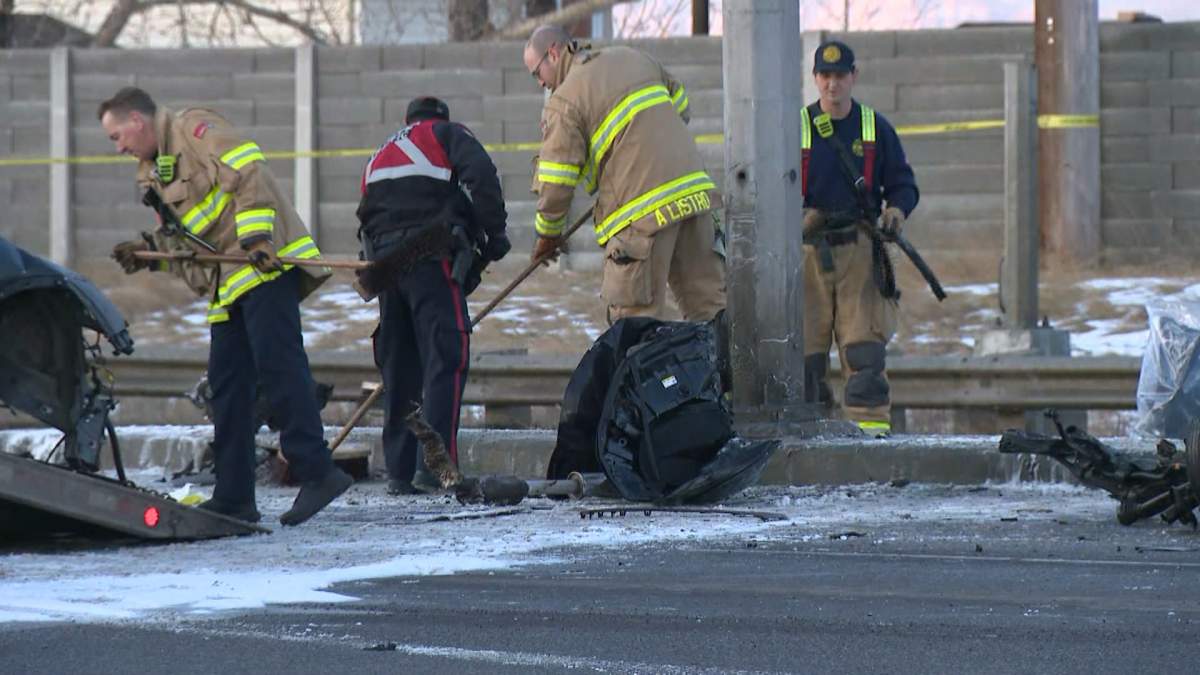 The Calgary Police Department says speed is believed to be a factor in a crash on Barlow Trail, N.E., early Thursday morning that killed a man in his 20s.