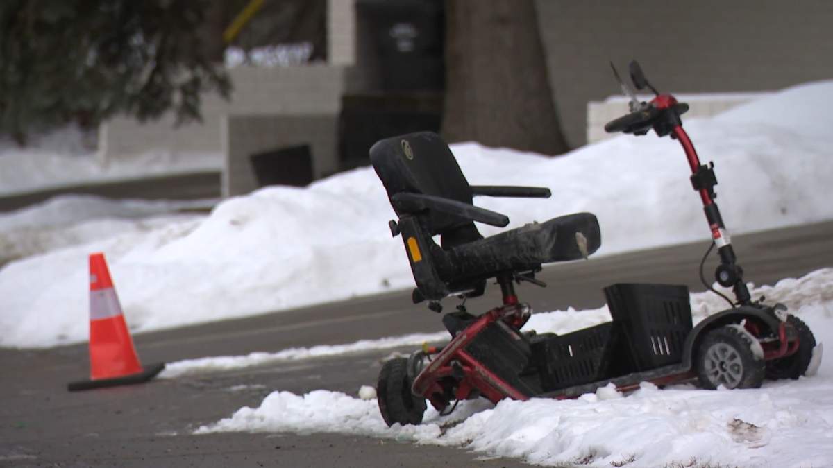 The Calgary Police accident reconstruction team has been called in to investigate after a collision between a vehicle and a scooter in the community of Upper Mount Royal on Wednesday afternoon.