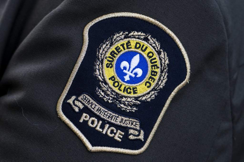 A Quebec provincial police logo is seen in Ottawa, on Sunday, Sept. 28, 2025. THE CANADIAN PRESS/Spencer Colby.
