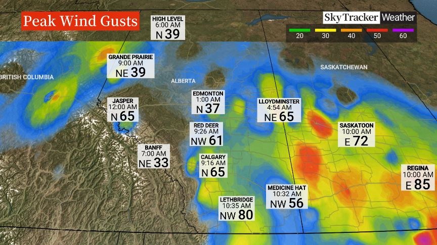 The plunging mercury has also been accompanied by strong wind gusts, making the temperature feel up to 15 degrees colder in many areas.