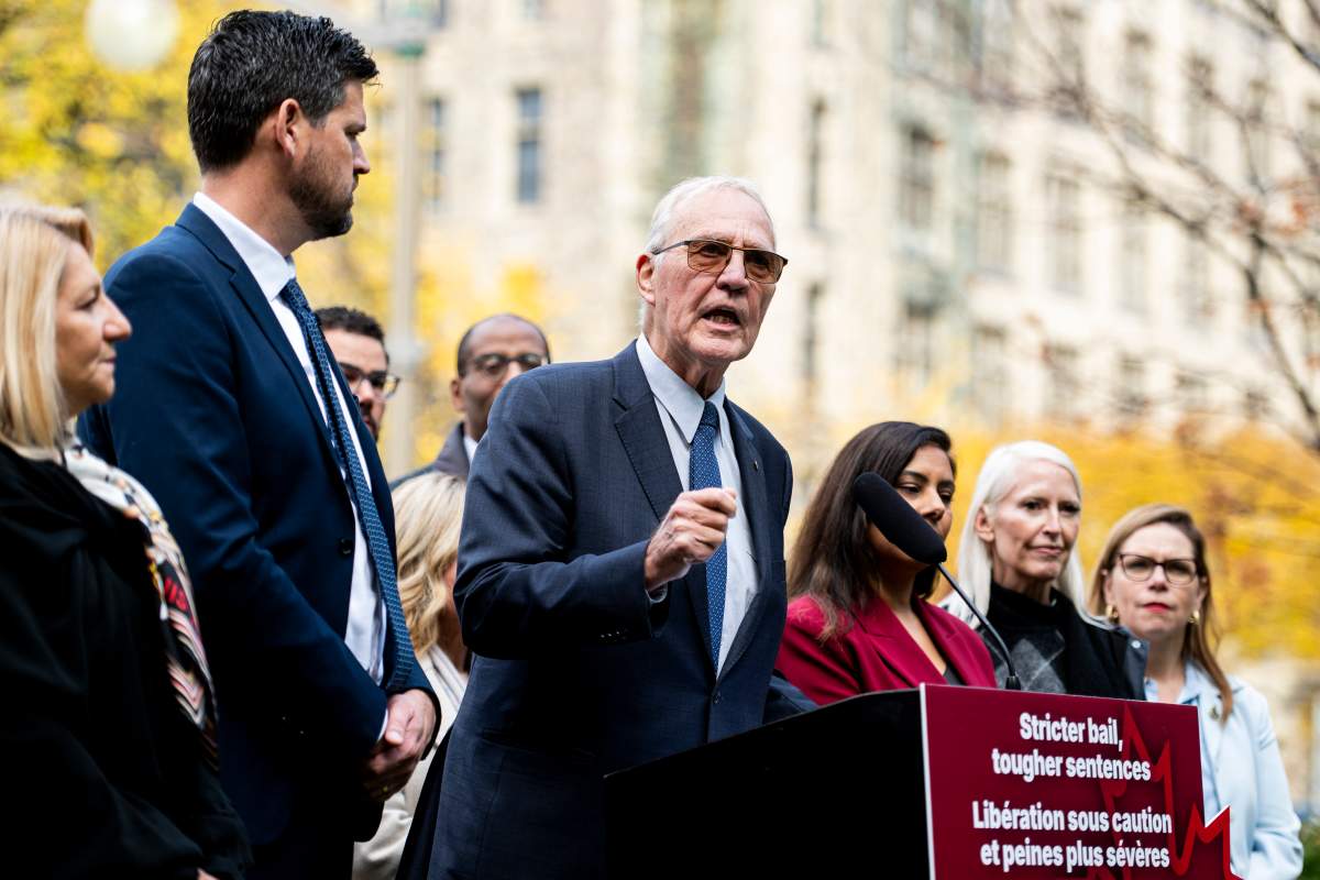 Bill Blair at a press conference
